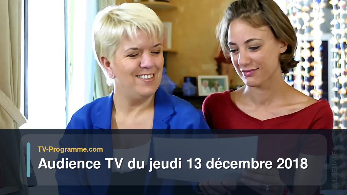 Audiences TV et audimat en prime time du Jeudi 13 décembre 2018