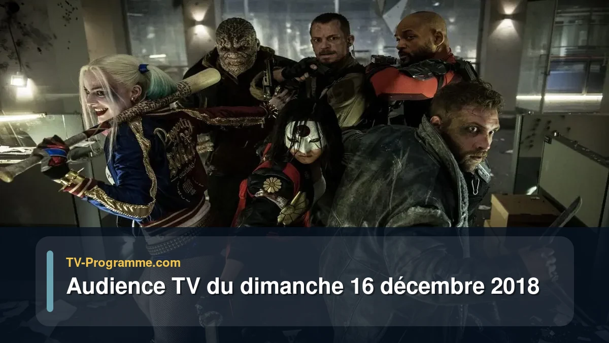 Audiences TV et audimat en prime time du Dimanche 16 décembre 2018