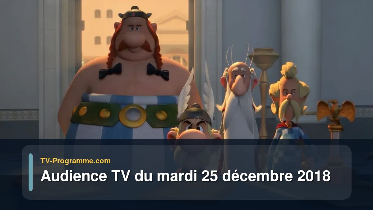 Audiences TV et audimat en prime time du Mardi 25 décembre 2018