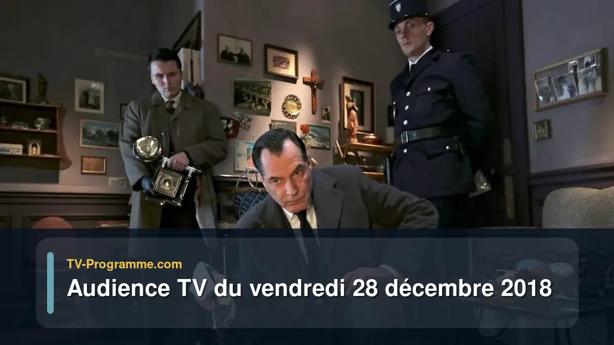 Audiences TV et audimat en prime time du Vendredi 28 décembre 2018