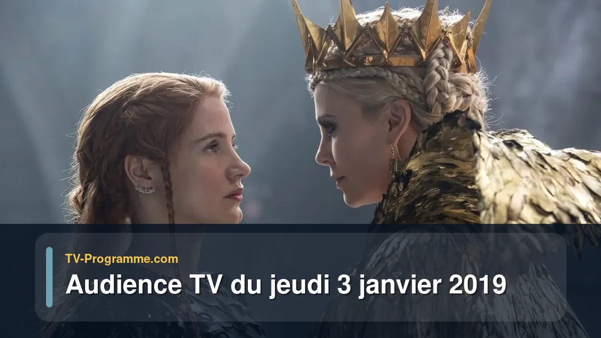 Audiences TV et audimat en prime time du Jeudi 3 janvier 2019