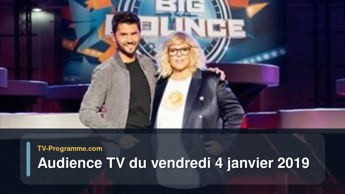 Audiences TV et audimat en prime time du Vendredi 4 janvier 2019