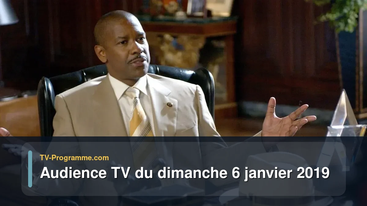 Audiences TV et audimat en prime time du Dimanche 6 janvier 2019