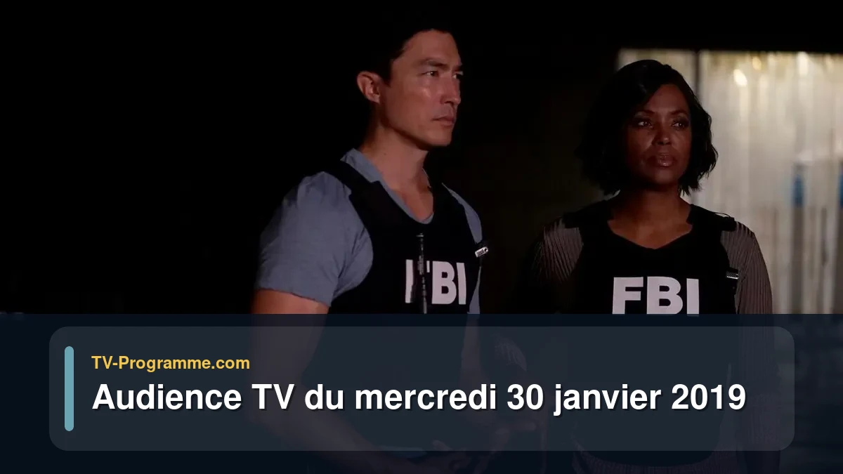 Audiences TV et audimat en prime time du Mercredi 30 janvier 2019
