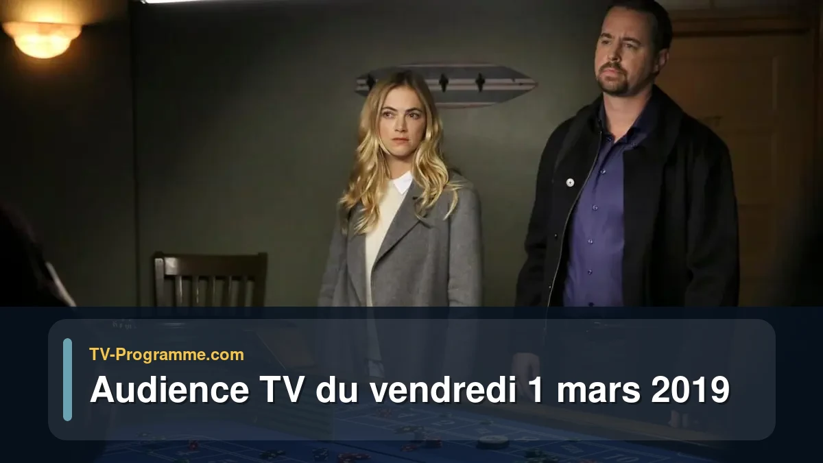 Audiences TV et audimat en prime time du Vendredi 1 mars 2019