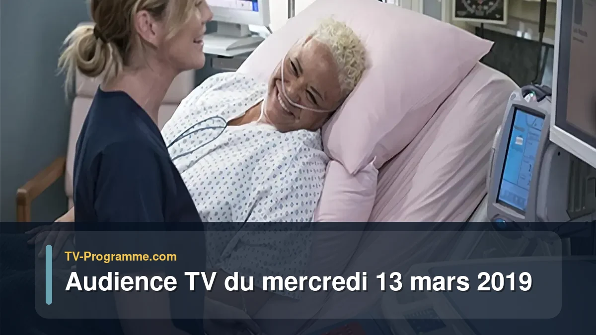 Audiences TV et audimat en prime time du Mercredi 13 mars 2019
