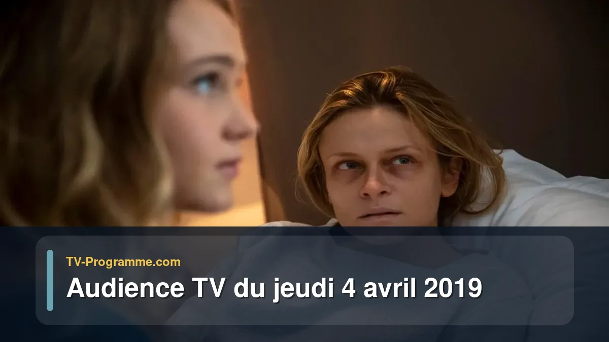 Audiences TV et audimat en prime time du Jeudi 4 avril 2019