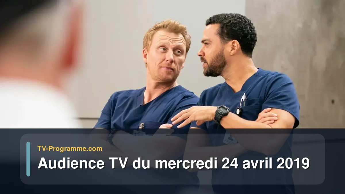 Audiences TV et audimat en prime time du Mercredi 24 avril 2019