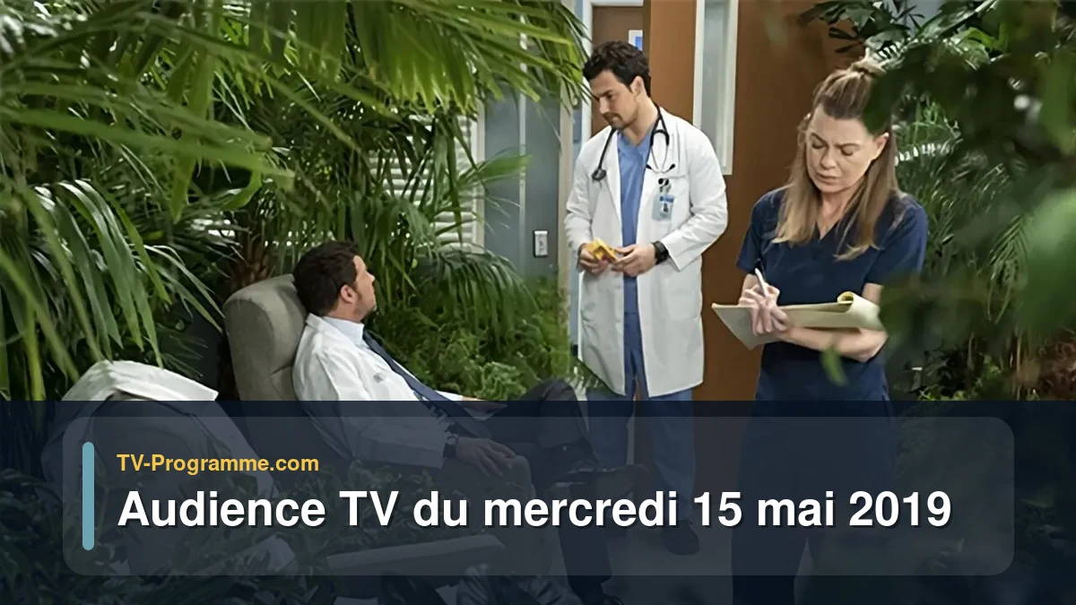 Audiences TV et audimat en prime time du Mercredi 15 mai 2019