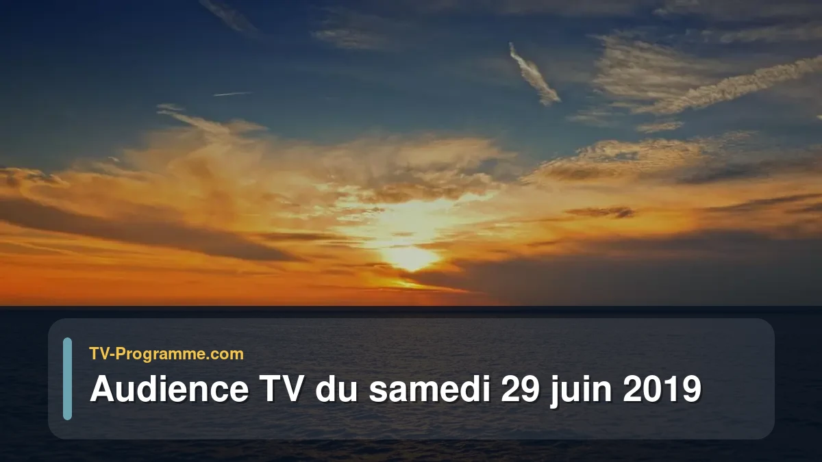 Audiences TV et audimat en prime time du Samedi 29 juin 2019