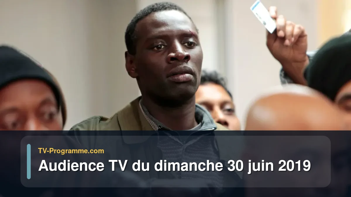 Audiences TV et audimat en prime time du Dimanche 30 juin 2019