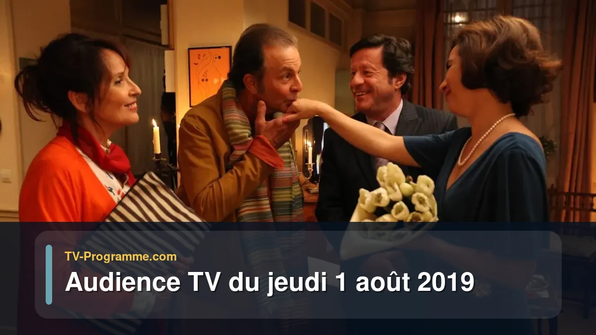 Audiences TV et audimat en prime time du Jeudi 1 août 2019