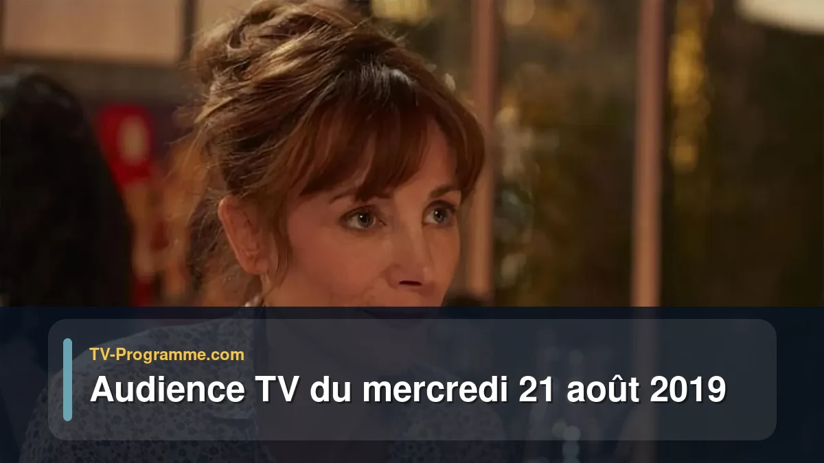 Audiences TV et audimat en prime time du Mercredi 21 août 2019
