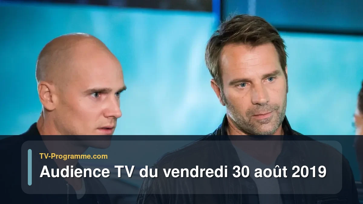 Audiences TV et audimat en prime time du Vendredi 30 août 2019