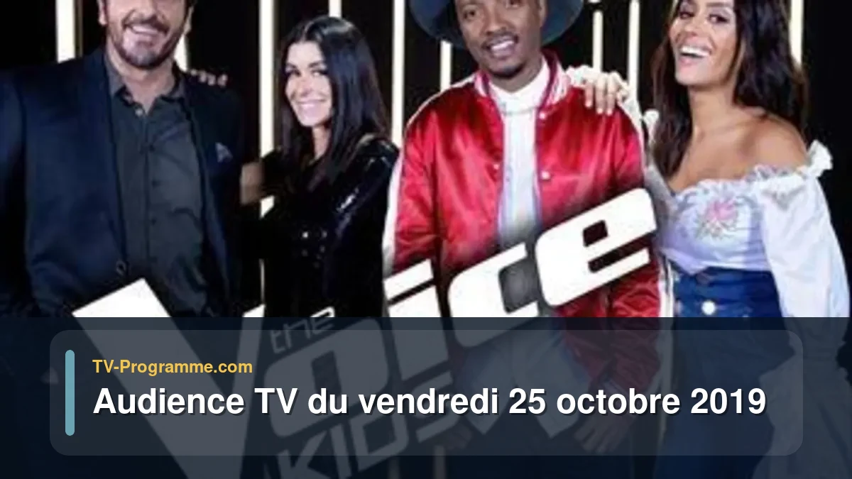 Audiences TV et audimat en prime time du Vendredi 25 octobre 2019