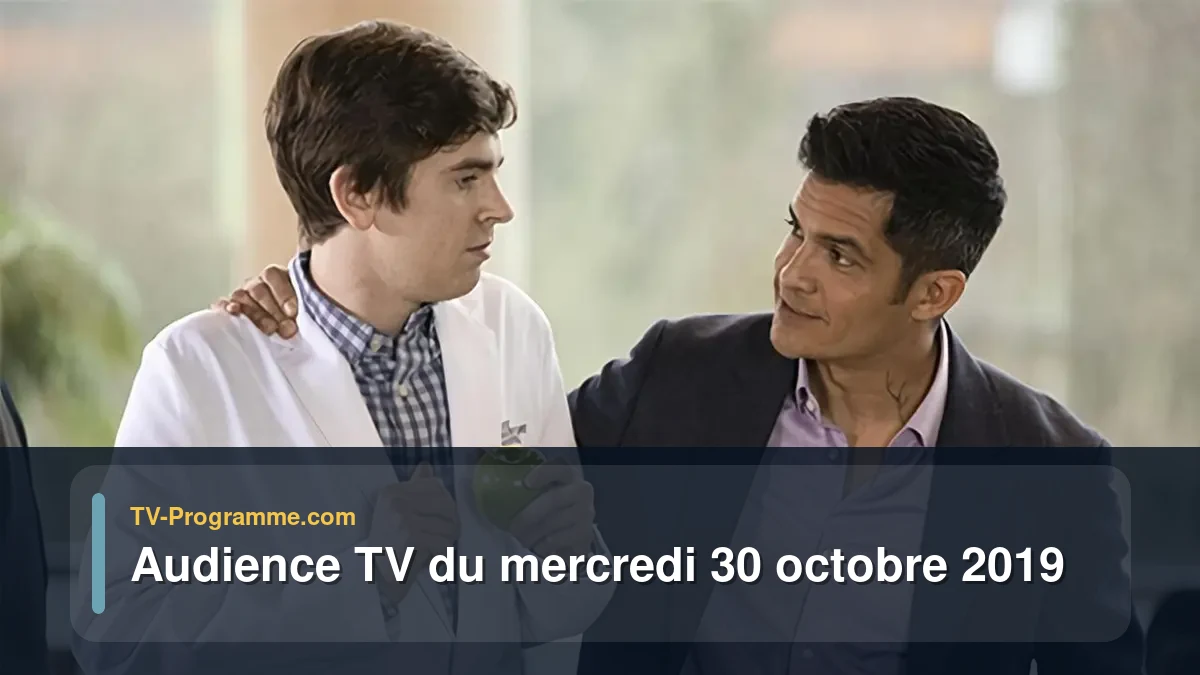 Audiences TV et audimat en prime time du Mercredi 30 octobre 2019
