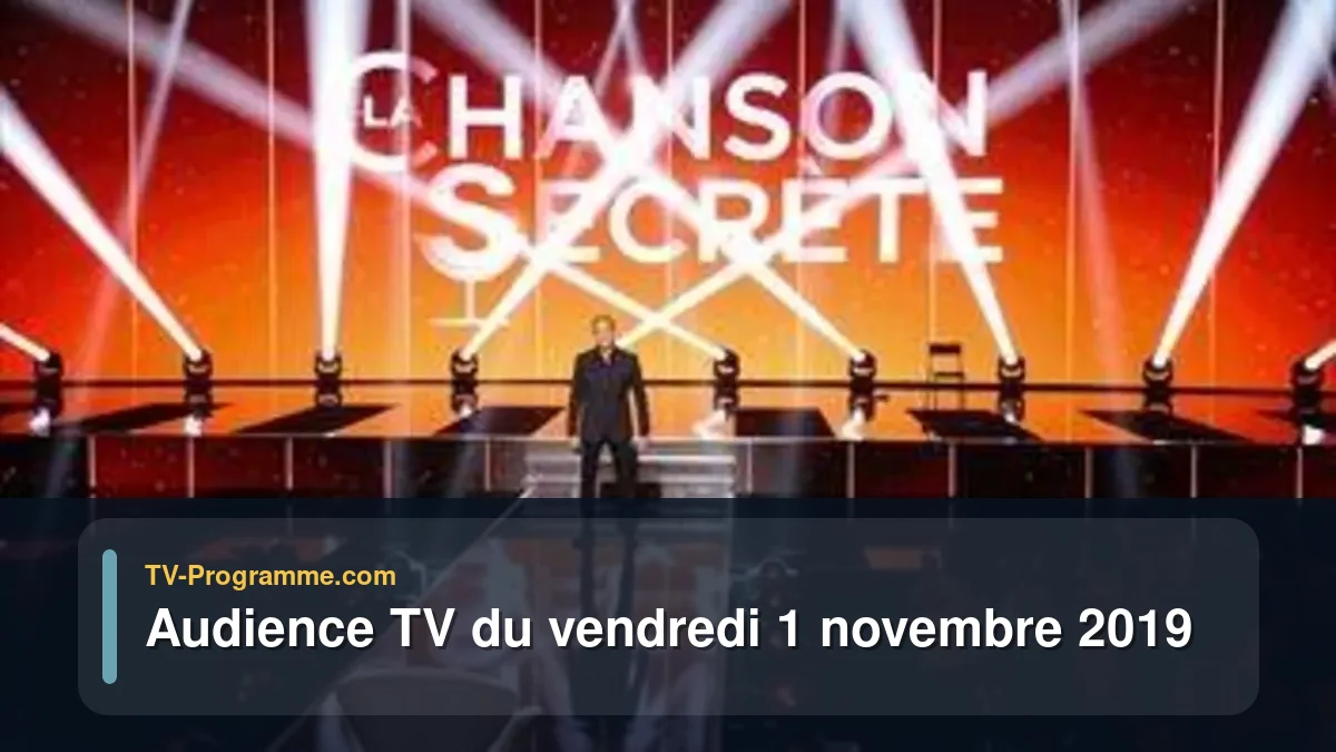 Audiences TV et audimat en prime time du Vendredi 1 novembre 2019