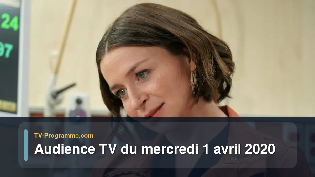 Audiences TV et audimat en prime time du Mercredi 1 avril 2020