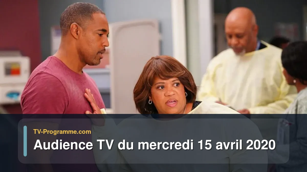 Audiences TV et audimat en prime time du Mercredi 15 avril 2020