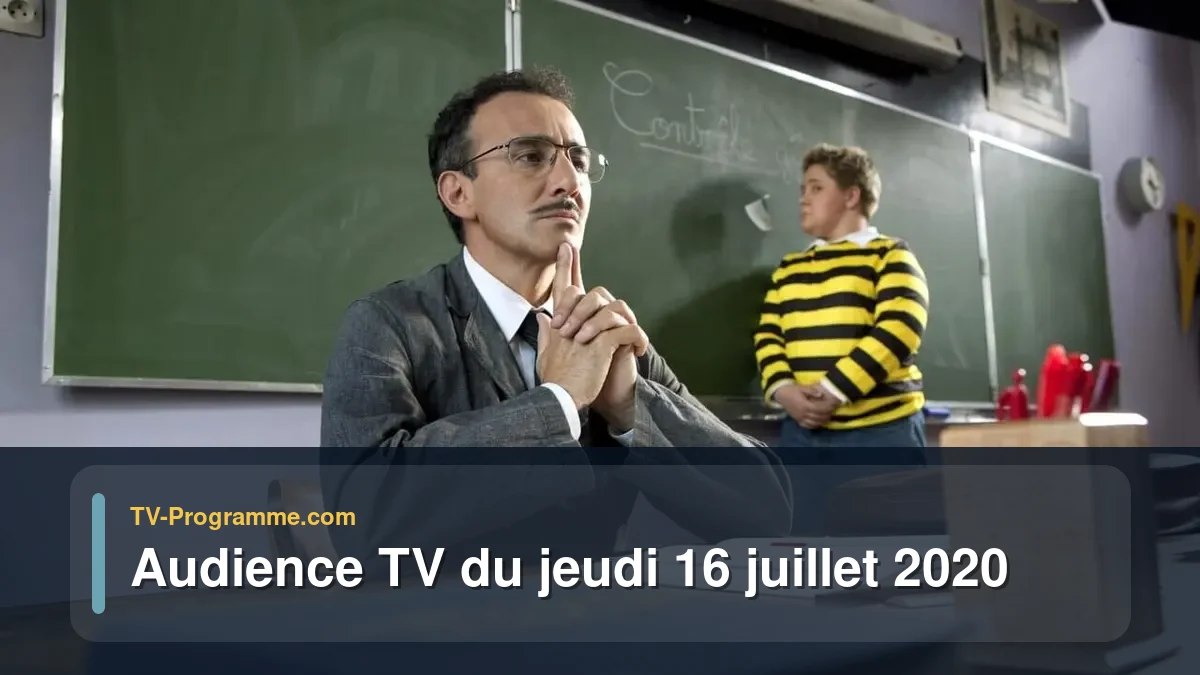Audiences TV et audimat en prime time du Jeudi 16 juillet 2020