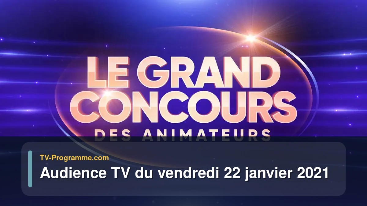 Audiences TV et audimat en prime time du Vendredi 22 janvier 2021