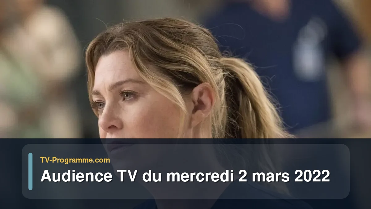 Audiences TV et audimat en prime time du Mercredi 2 mars 2022