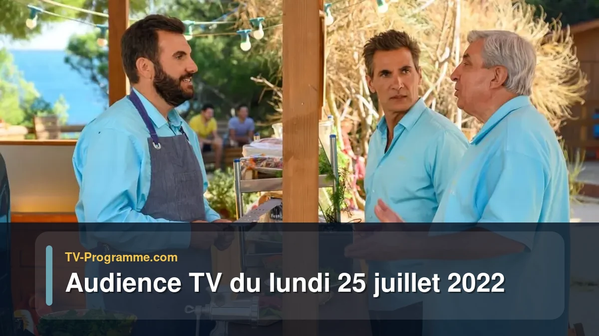 Audiences TV et audimat en prime time du Lundi 25 juillet 2022