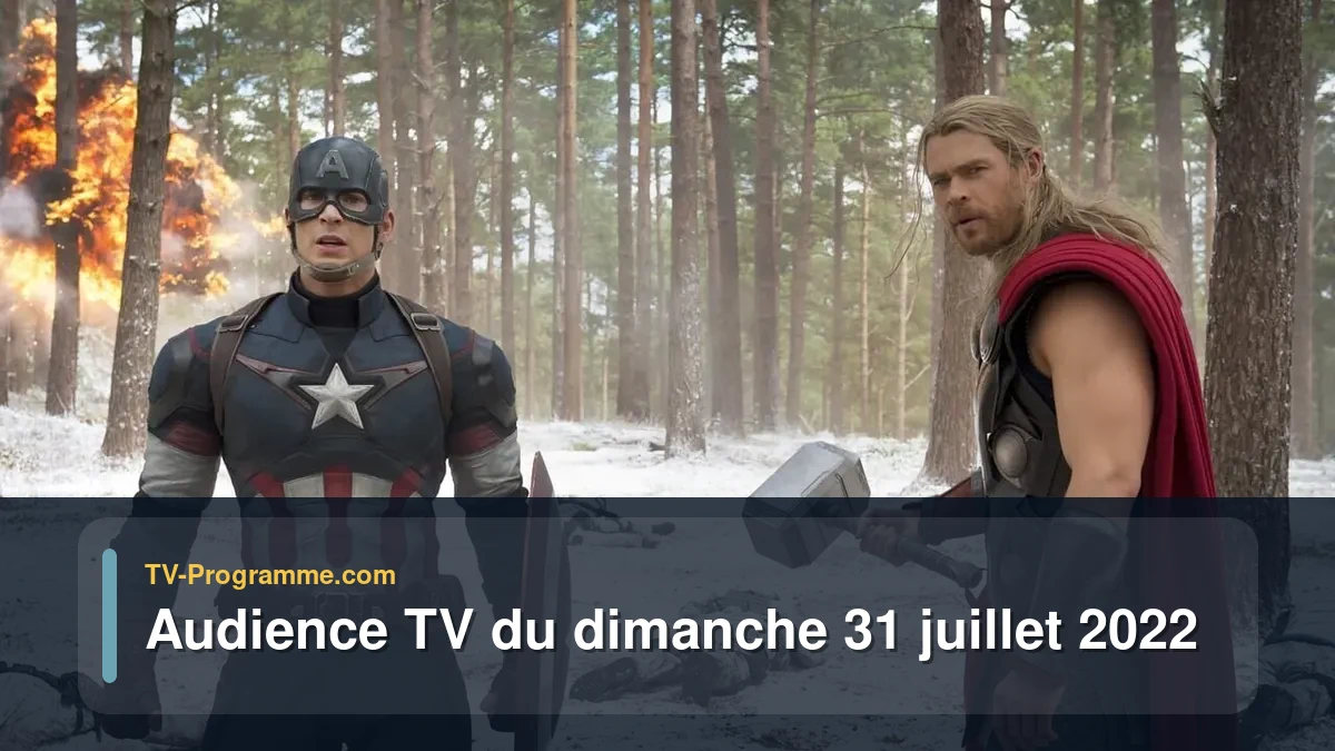 Audiences TV et audimat en prime time du Dimanche 31 juillet 2022