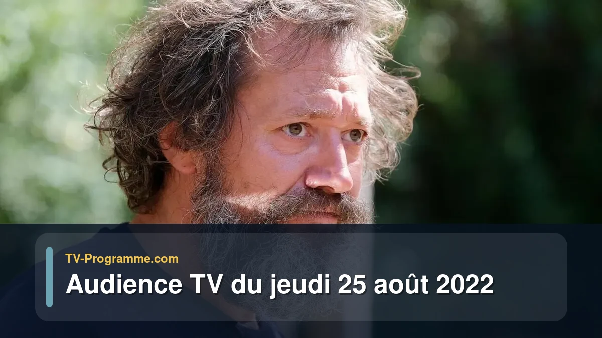 Audiences TV et audimat en prime time du Jeudi 25 août 2022