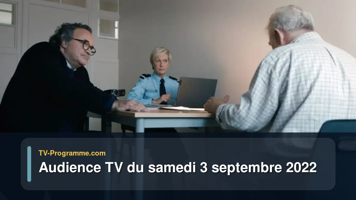 Audiences TV et audimat en prime time du Samedi 3 septembre 2022