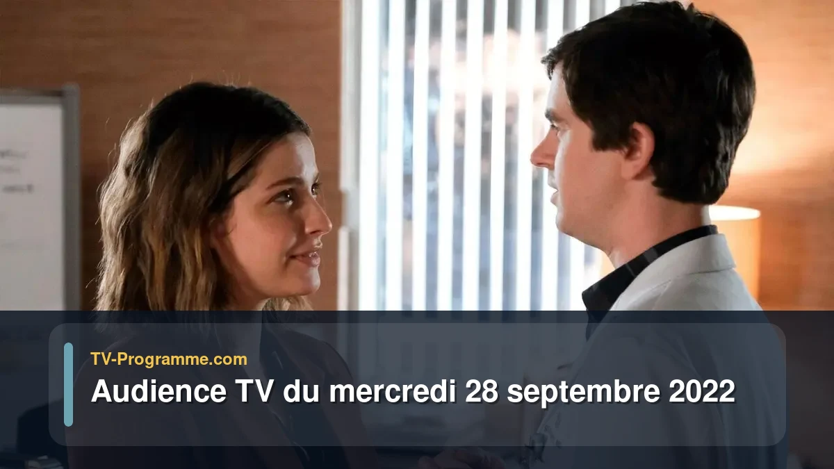 Audiences TV et audimat en prime time du Mercredi 28 septembre 2022