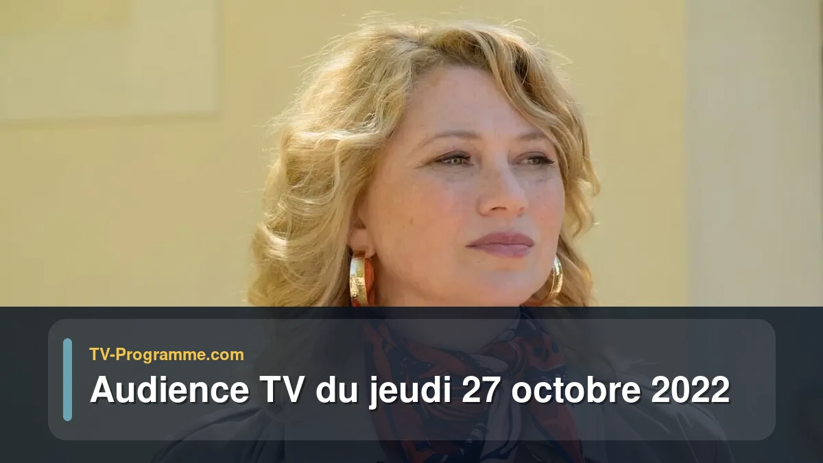 Audiences TV et audimat en prime time du Jeudi 27 octobre 2022