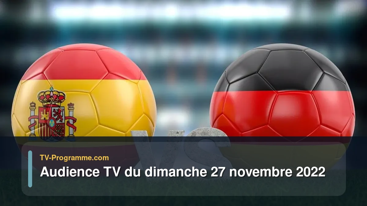 Audiences TV et audimat en prime time du Dimanche 27 novembre 2022