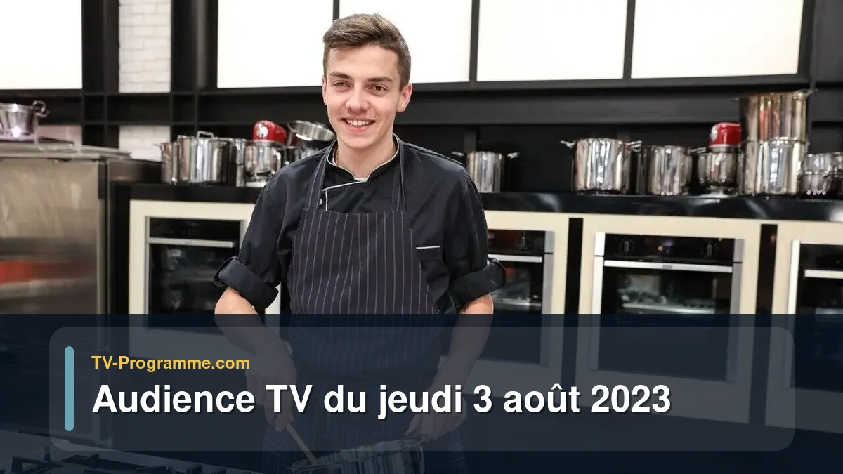 Audiences TV et audimat en prime time du Jeudi 3 août 2023