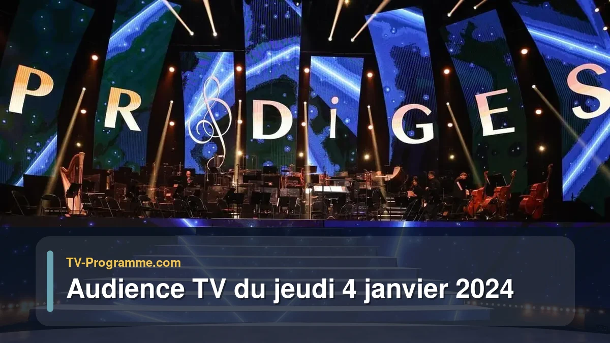 Audiences TV et audimat en prime time du Jeudi 4 janvier 2024