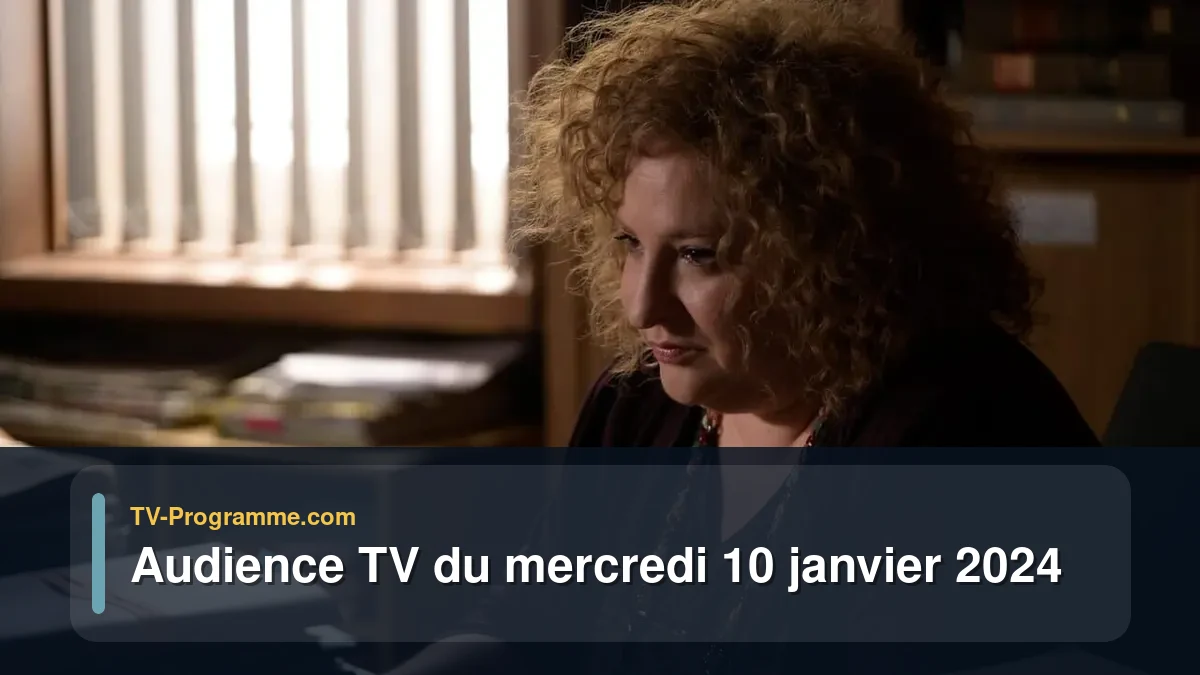 Audiences TV et audimat en prime time du Mercredi 10 janvier 2024