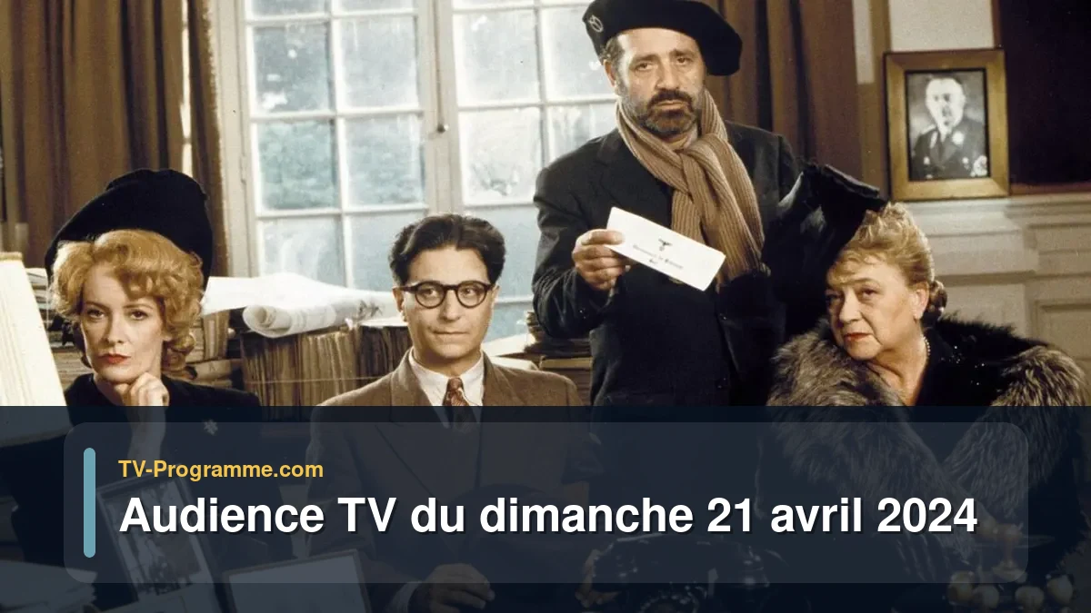 Audiences TV et audimat en prime time du Dimanche 21 avril 2024