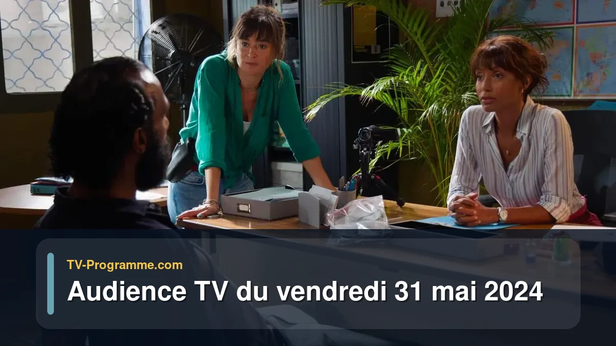 Audiences TV et audimat en prime time du Vendredi 31 mai 2024