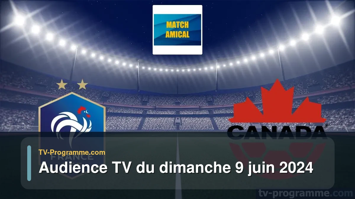 Audiences TV et audimat en prime time du Dimanche 9 juin 2024