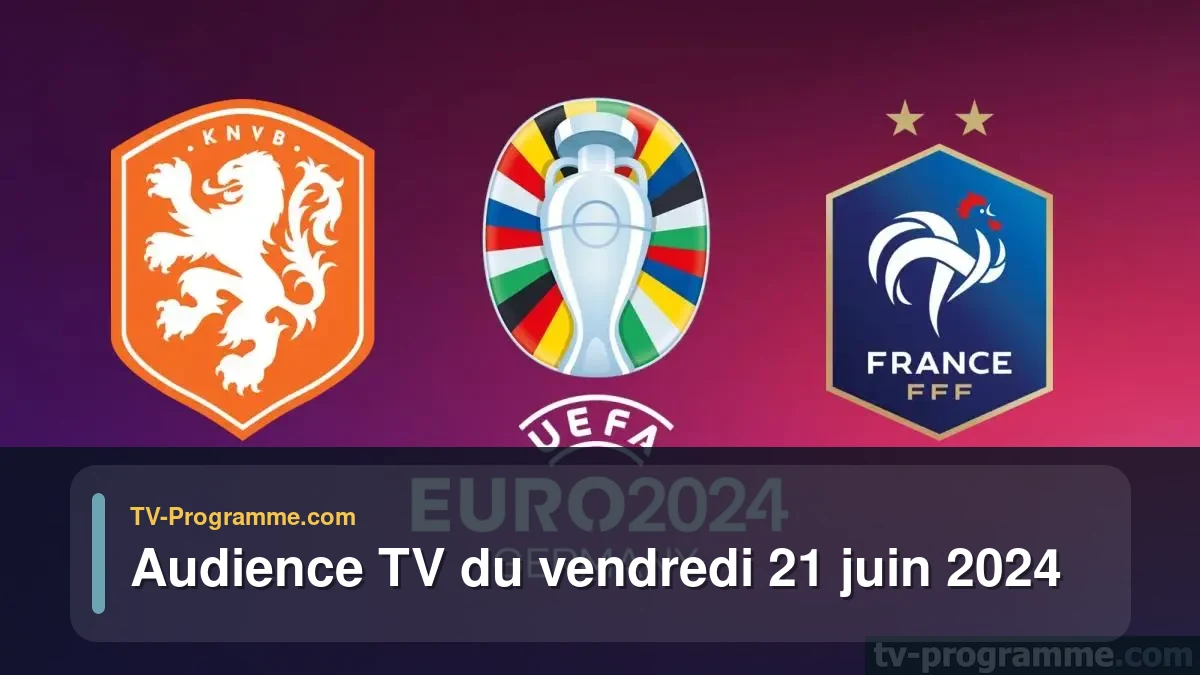 Audiences TV et audimat en prime time du Vendredi 21 juin 2024