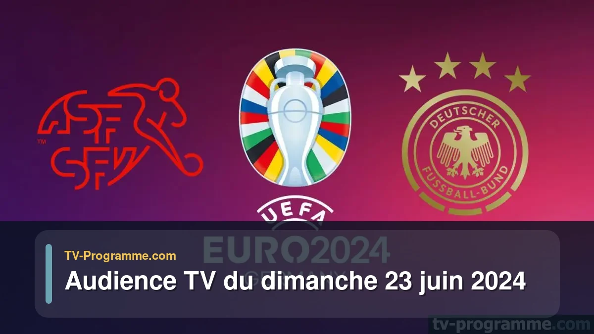 Audiences TV et audimat en prime time du Dimanche 23 juin 2024