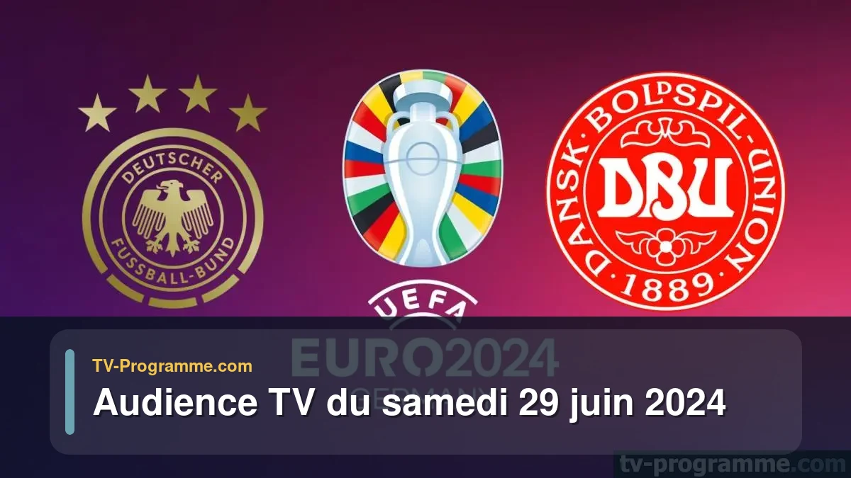 Audiences TV et audimat en prime time du Samedi 29 juin 2024