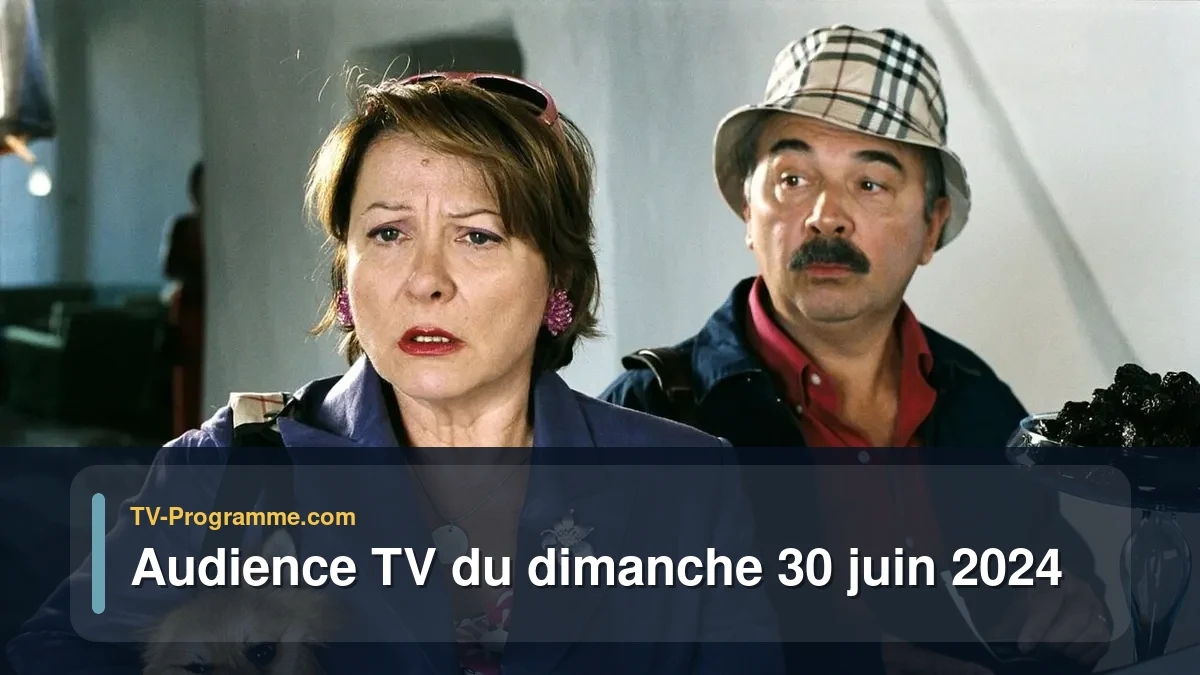 Audiences TV et audimat en prime time du Dimanche 30 juin 2024