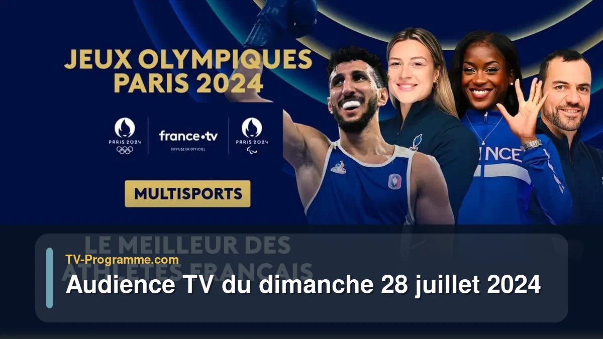 Audiences TV et audimat en prime time du Dimanche 28 juillet 2024