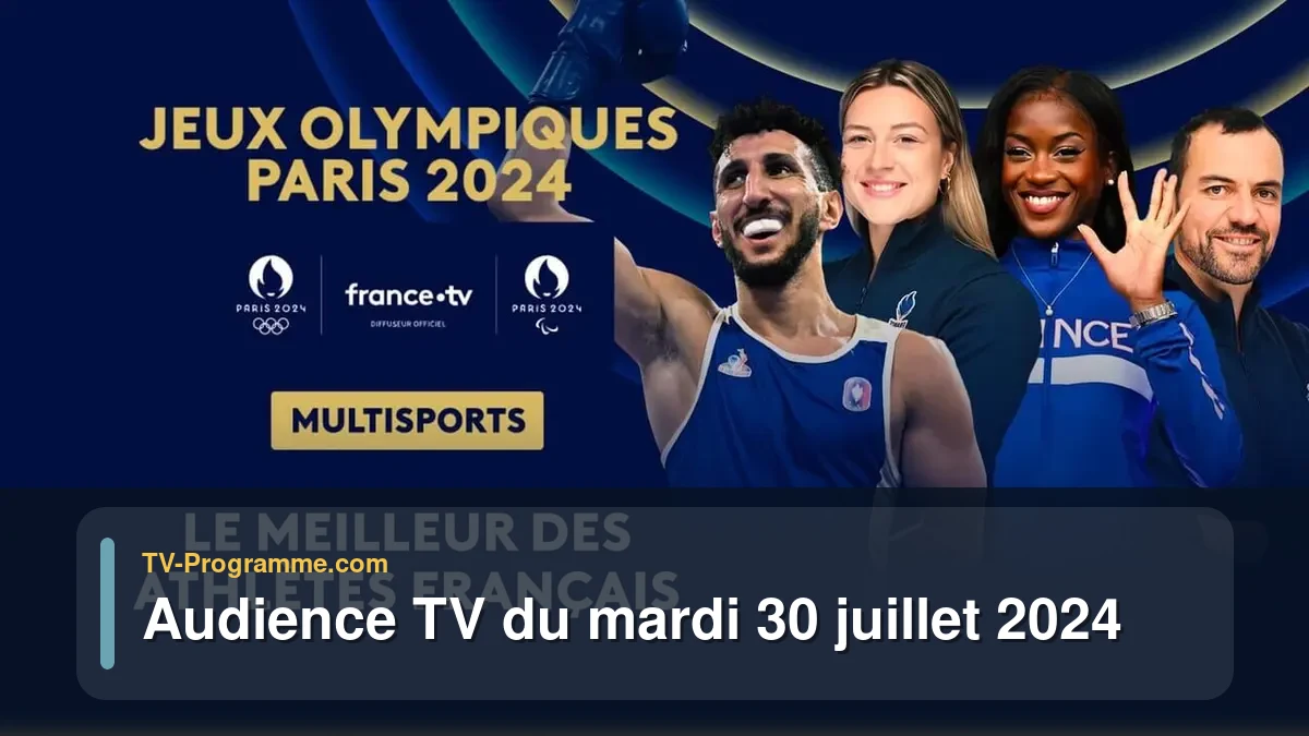 Audiences TV et audimat en prime time du Mardi 30 juillet 2024