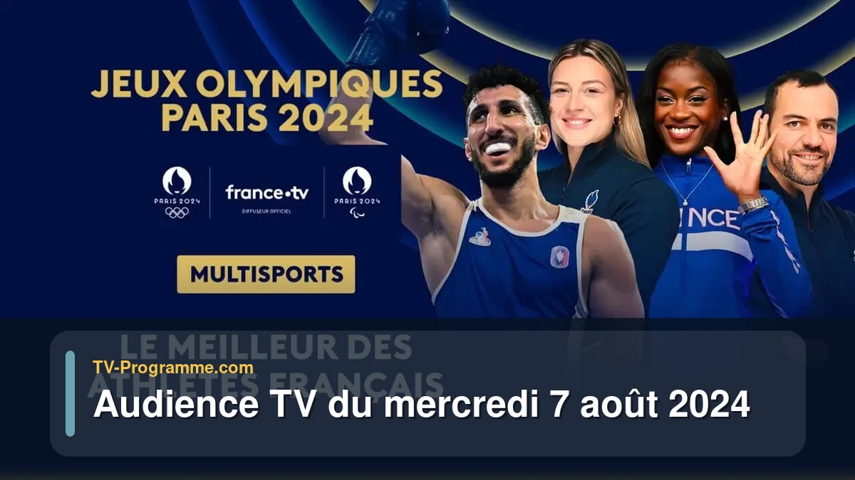 Audiences TV et audimat en prime time du Mercredi 7 août 2024