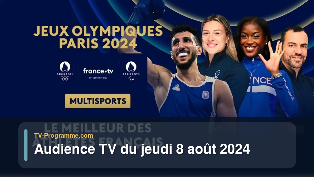Audiences TV et audimat en prime time du Jeudi 8 août 2024