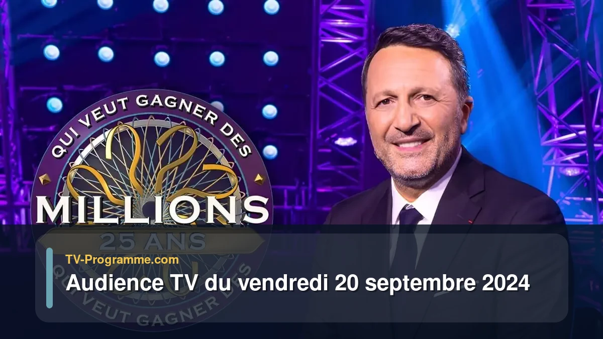 Audiences TV et audimat en prime time du Vendredi 20 septembre 2024