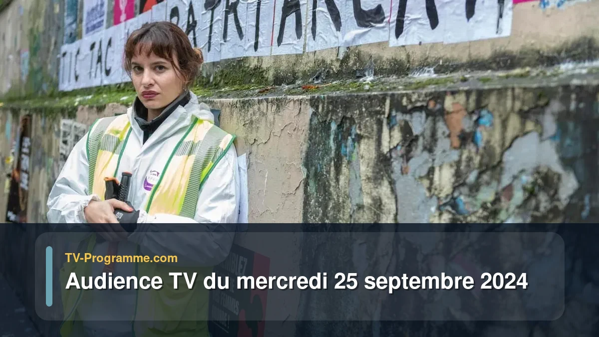 Audiences TV et audimat en prime time du Mercredi 25 septembre 2024