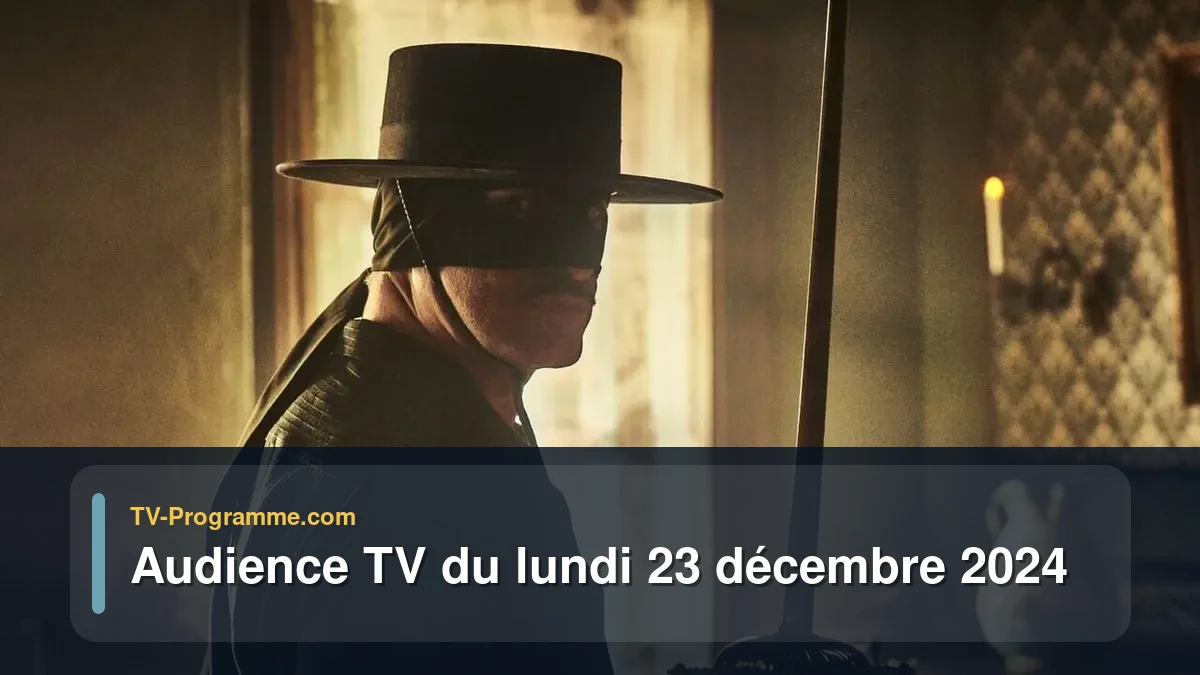 Audiences TV et audimat en prime time du Lundi 23 décembre 2024